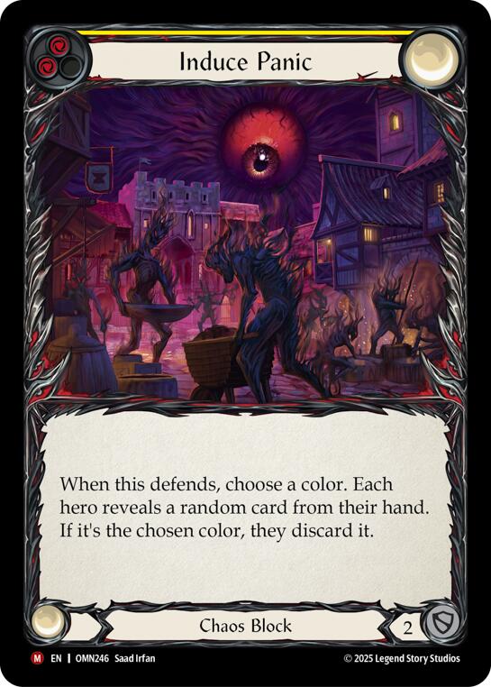 Induce Panic (Yellow) [OMN246] (Omens of the Third Age)  Rainbow Foil | Boutique FDB TCG