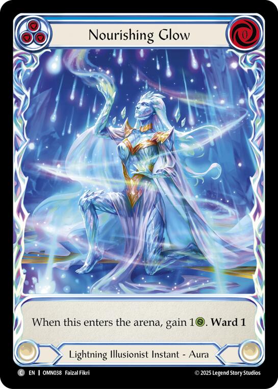 Nourishing Glow (Blue) (Extended Art) [OMN038] (Omens of the Third Age)  Cold Foil | Boutique FDB TCG