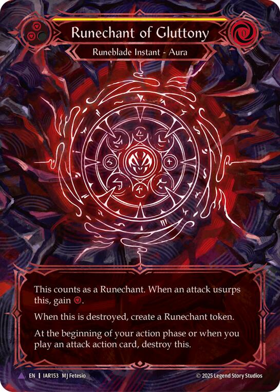 Runechant of Gluttony (Yellow) (Marvel) [IAR153-MV] (Omens of the Third Age)  Cold Foil | Boutique FDB TCG