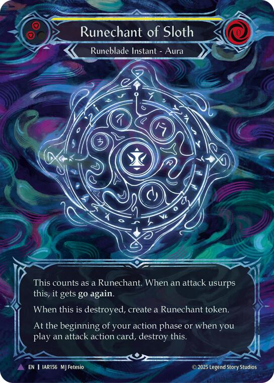 Runechant of Sloth (Yellow) (Marvel) [IAR156-MV] (Omens of the Third Age)  Cold Foil | Boutique FDB TCG