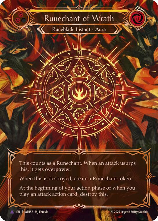 Runechant of Wrath (Yellow) (Marvel) [IAR157-MV] (Omens of the Third Age)  Cold Foil | Boutique FDB TCG