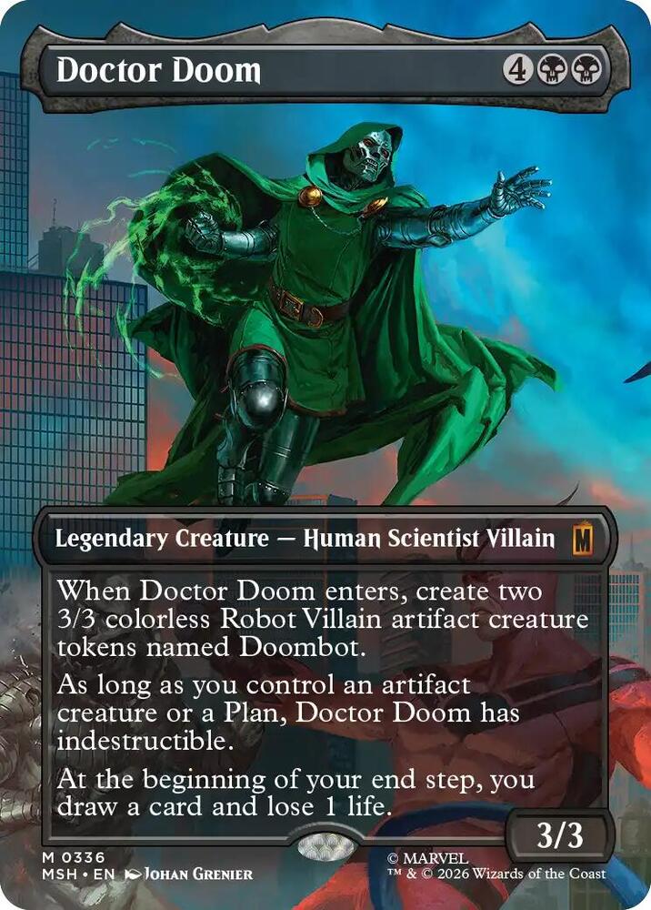 Doctor Doom (Borderless) (0336) [Marvel Super Heroes] | Boutique FDB TCG