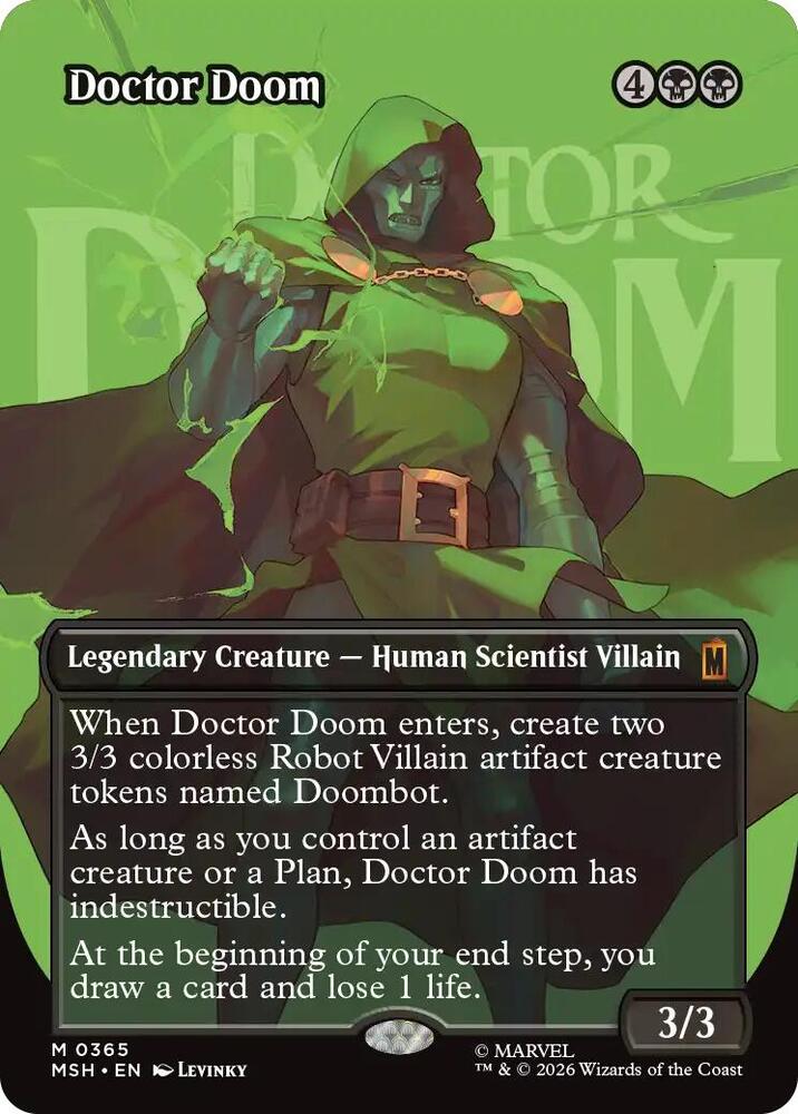 Doctor Doom (Borderless) (0365) [Marvel Super Heroes] | Boutique FDB TCG
