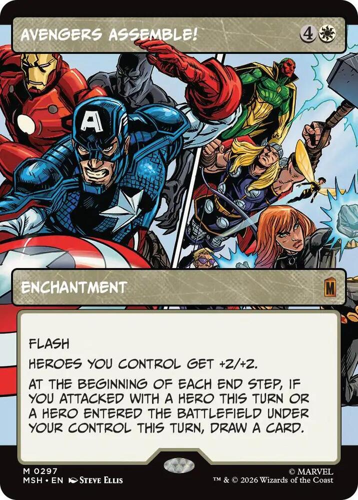 Avengers Assemble! (Borderless) (0297) [Marvel Super Heroes] | Boutique FDB TCG