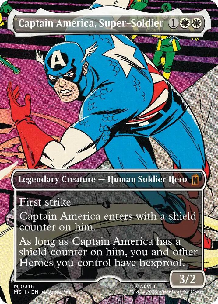 Captain America, Super-Soldier (Borderless) (0316) [Marvel Super Heroes] | Boutique FDB TCG