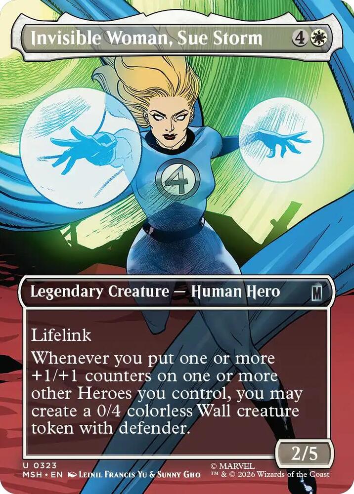 Invisible Woman, Sue Storm (Borderless) (323) [Marvel Super Heroes] | Boutique FDB TCG