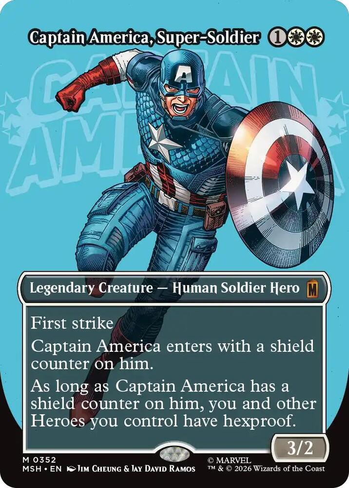 Captain America, Super-Soldier (Borderless) (0352) [Marvel Super Heroes] | Boutique FDB TCG