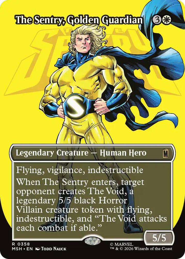 The Sentry, Golden Guardian (Borderless) (358) [Marvel Super Heroes] | Boutique FDB TCG