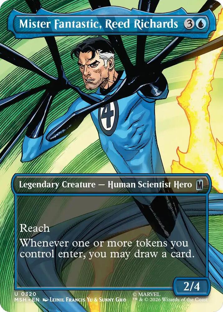 Mister Fantastic, Reed Richards (Borderless) (320) [Marvel Super Heroes] | Boutique FDB TCG