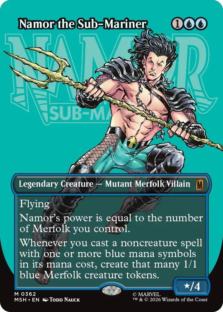 Namor the Sub-Mariner (Borderless) (0362) [Marvel Super Heroes] | Boutique FDB TCG