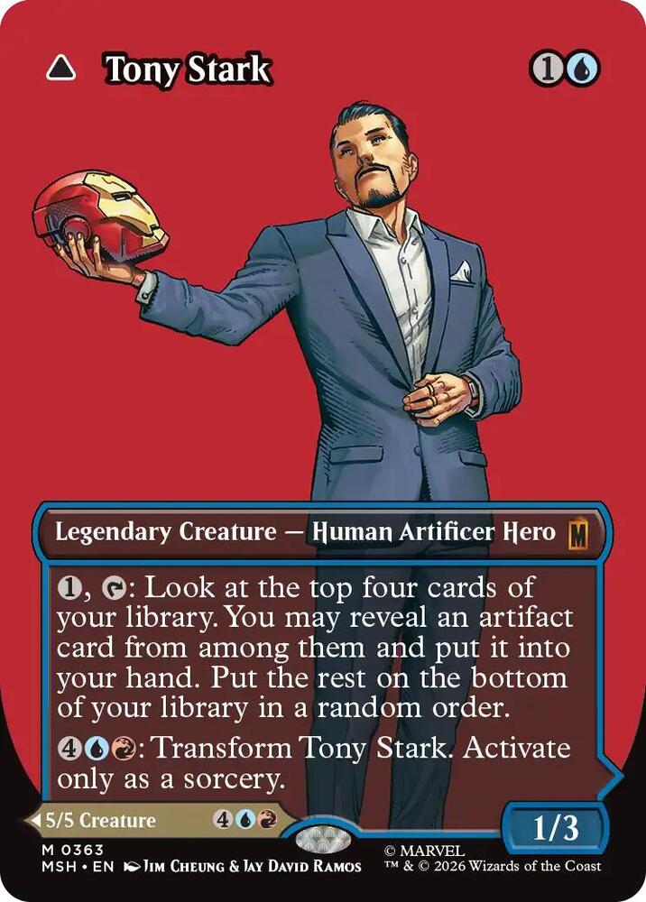 Tony Stark (Borderless) (0363) [Marvel Super Heroes] | Boutique FDB TCG