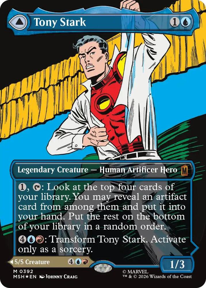 Tony Stark (Borderless) (0392) [Marvel Super Heroes] | Boutique FDB TCG