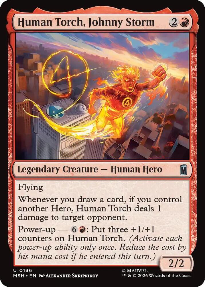 Human Torch, Johnny Storm (136) [Marvel Super Heroes] | Boutique FDB TCG