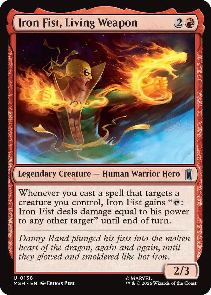 Iron Fist, Living Weapon (138) [Marvel Super Heroes] | Boutique FDB TCG