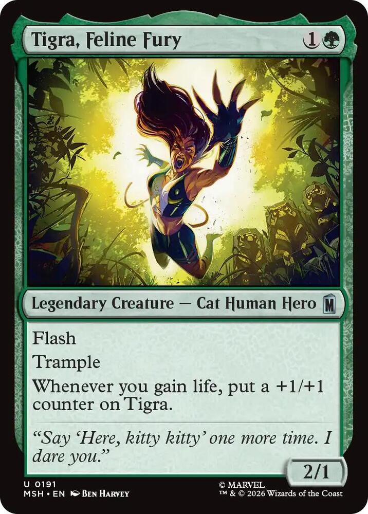 Tigra, Feline Fury (191) [Marvel Super Heroes] | Boutique FDB TCG