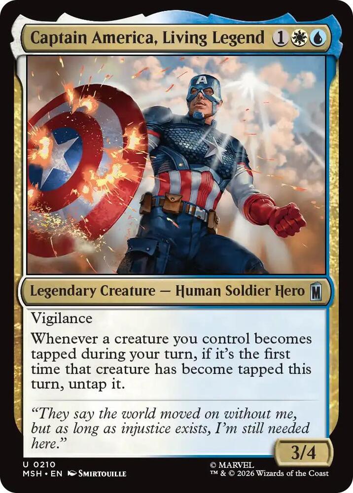 Captain America, Living Legend (210) [Marvel Super Heroes] | Boutique FDB TCG