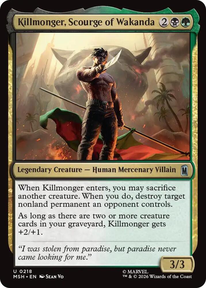 Killmonger, Scourge of Wakanda (218) [Marvel Super Heroes] | Boutique FDB TCG