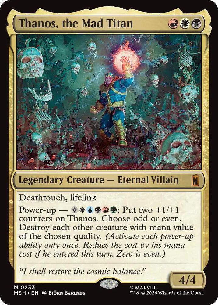 Thanos, the Mad Titan (233) [Marvel Super Heroes] | Boutique FDB TCG