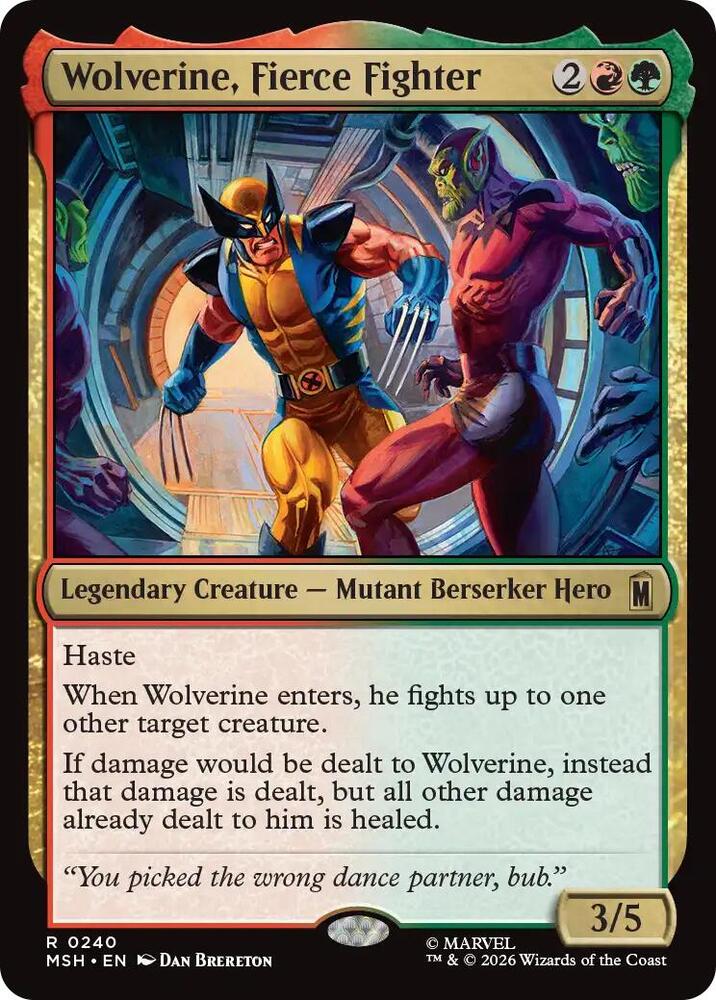 Wolverine, Fierce Fighter (240) [Marvel Super Heroes] | Boutique FDB TCG