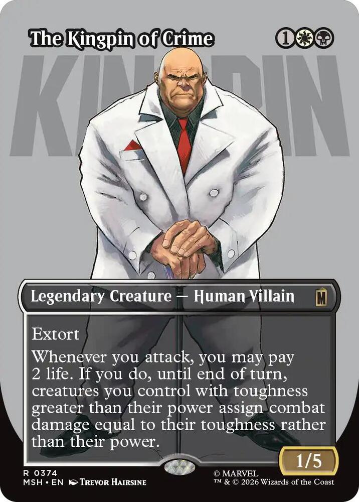 The Kingpin of Crime (Borderless) (0374) [Marvel Super Heroes] | Boutique FDB TCG
