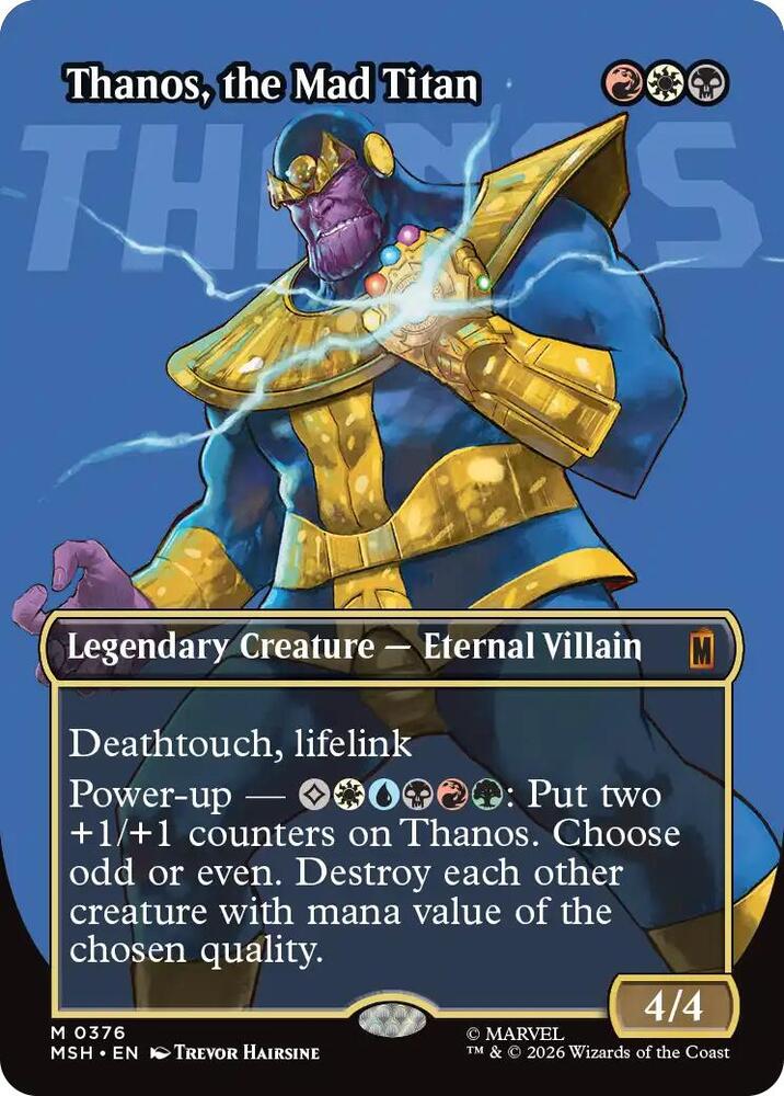 Thanos, the Mad Titan (Borderless) (0376) [Marvel Super Heroes] | Boutique FDB TCG