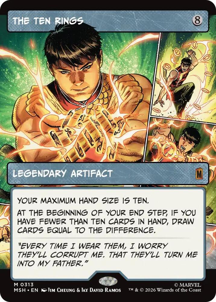 The Ten Rings (Borderless) (313) [Marvel Super Heroes] | Boutique FDB TCG