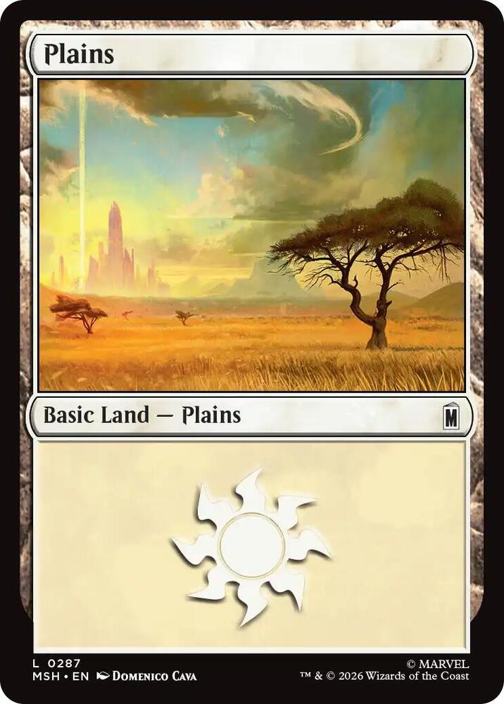 Plains (0287) [Marvel Super Heroes] | Boutique FDB TCG
