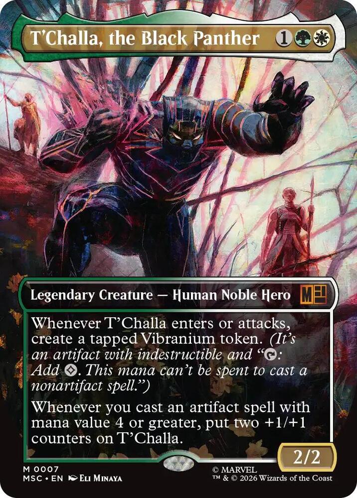 T'Challa, the Black Panther (Borderless) (7) [Marvel Super Heroes Commander] | Boutique FDB TCG