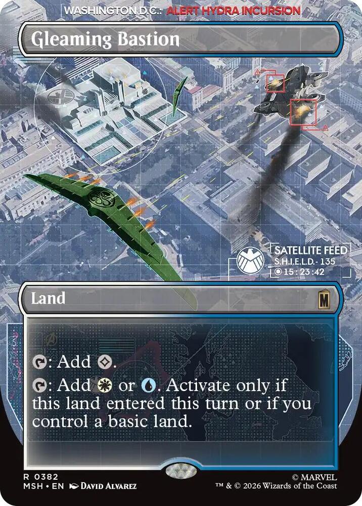 Gleaming Bastion (Borderless) (382) [Marvel Super Heroes] | Boutique FDB TCG