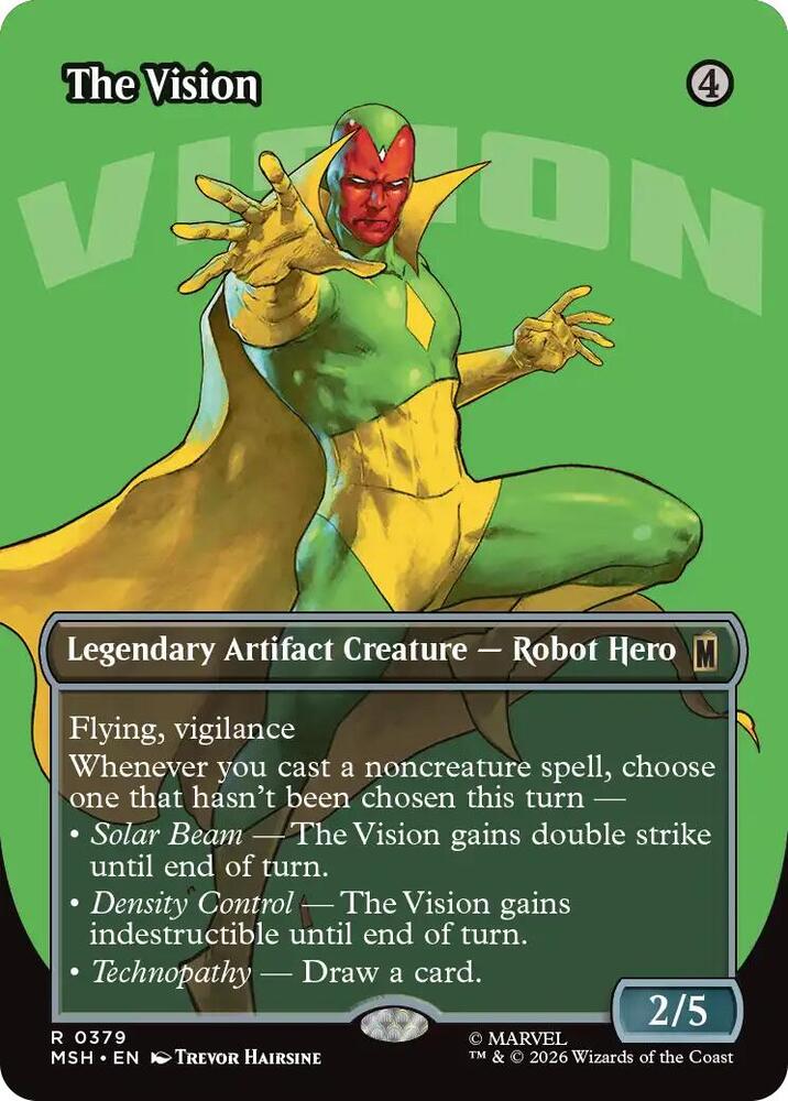 The Vision (Borderless) (379) [Marvel Super Heroes] | Boutique FDB TCG