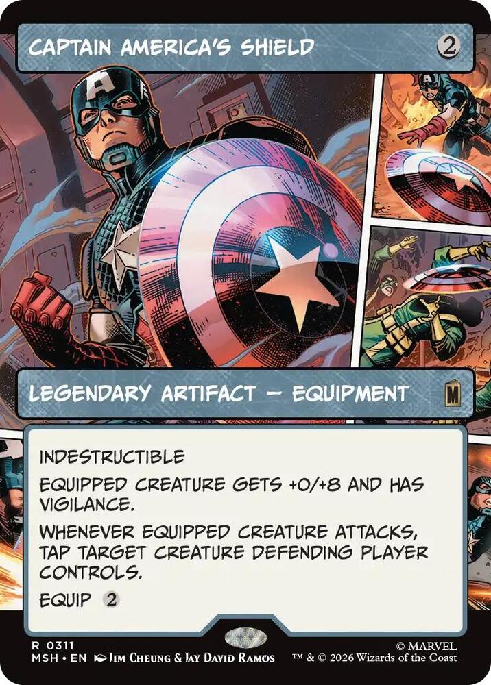 Captain America's Shield (Borderless) (0311) [Marvel Super Heroes] | Boutique FDB TCG