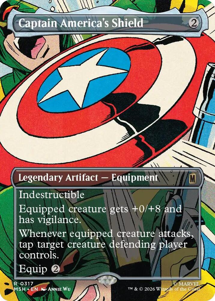 Captain America's Shield (Borderless) (0317) [Marvel Super Heroes] | Boutique FDB TCG