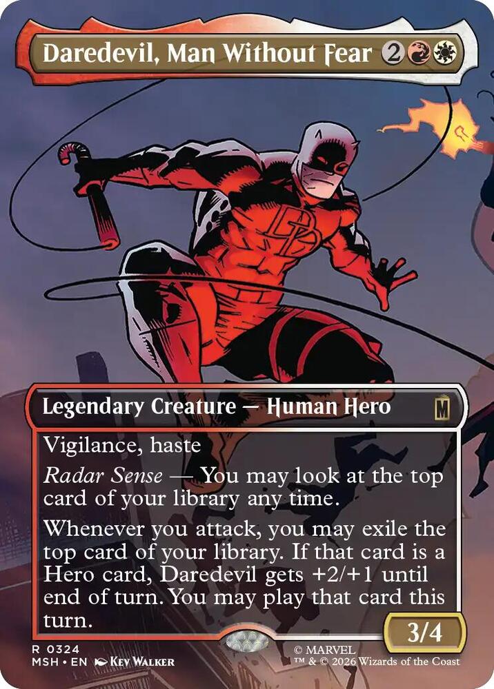 Daredevil, Man Without Fear (Borderless) (0324) [Marvel Super Heroes] | Boutique FDB TCG