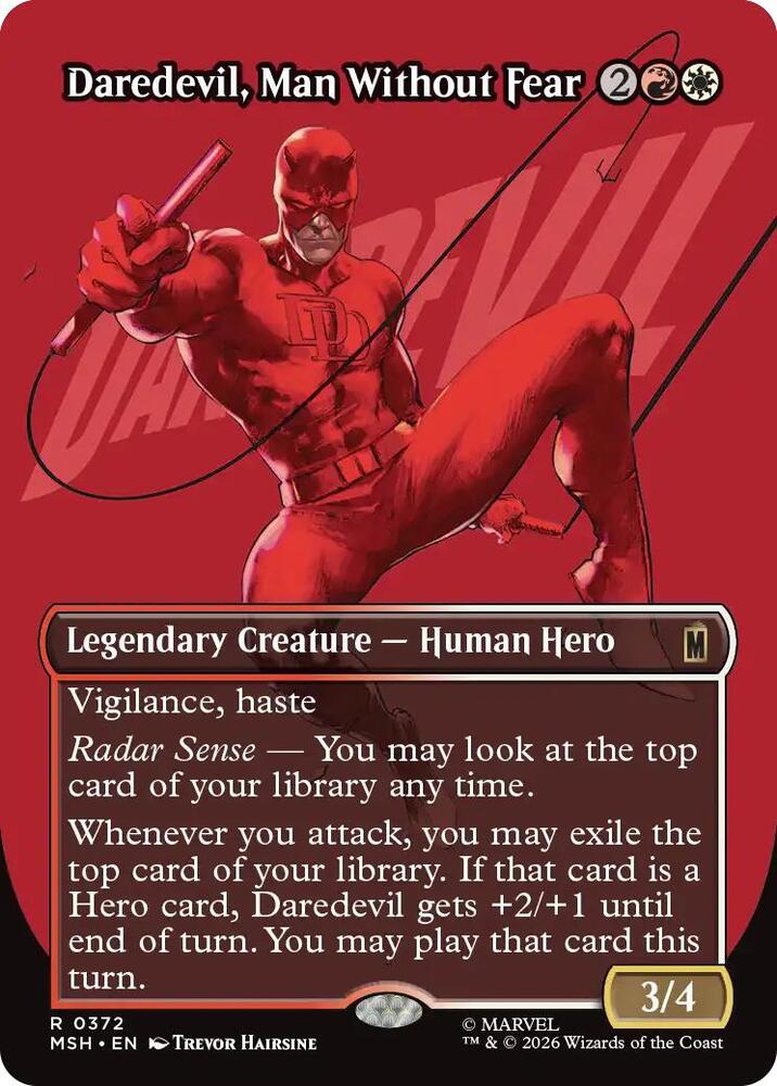 Daredevil, Man Without Fear (Borderless) (0372) [Marvel Super Heroes] | Boutique FDB TCG