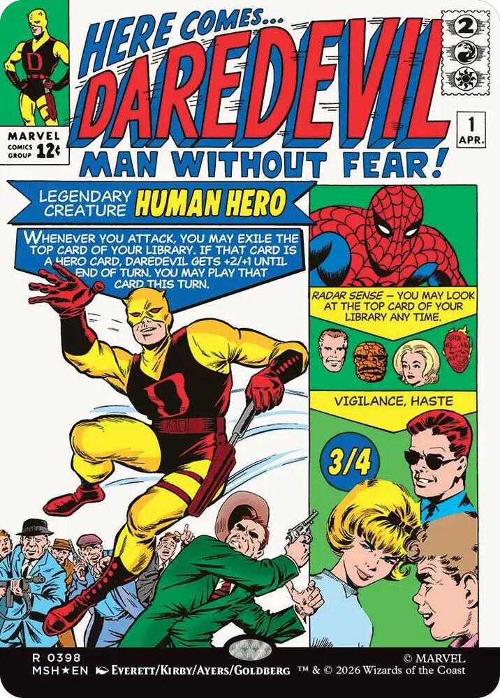 Daredevil, Man Without Fear (Borderless) (0398) [Marvel Super Heroes] | Boutique FDB TCG