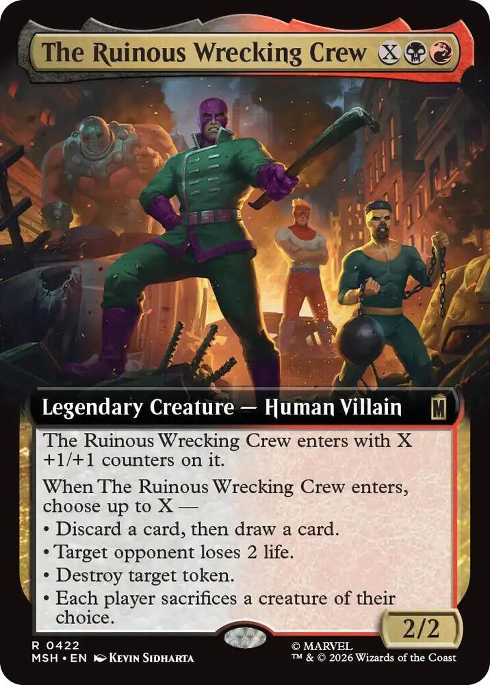The Ruinous Wrecking Crew (Extended Art) (422) [Marvel Super Heroes] | Boutique FDB TCG