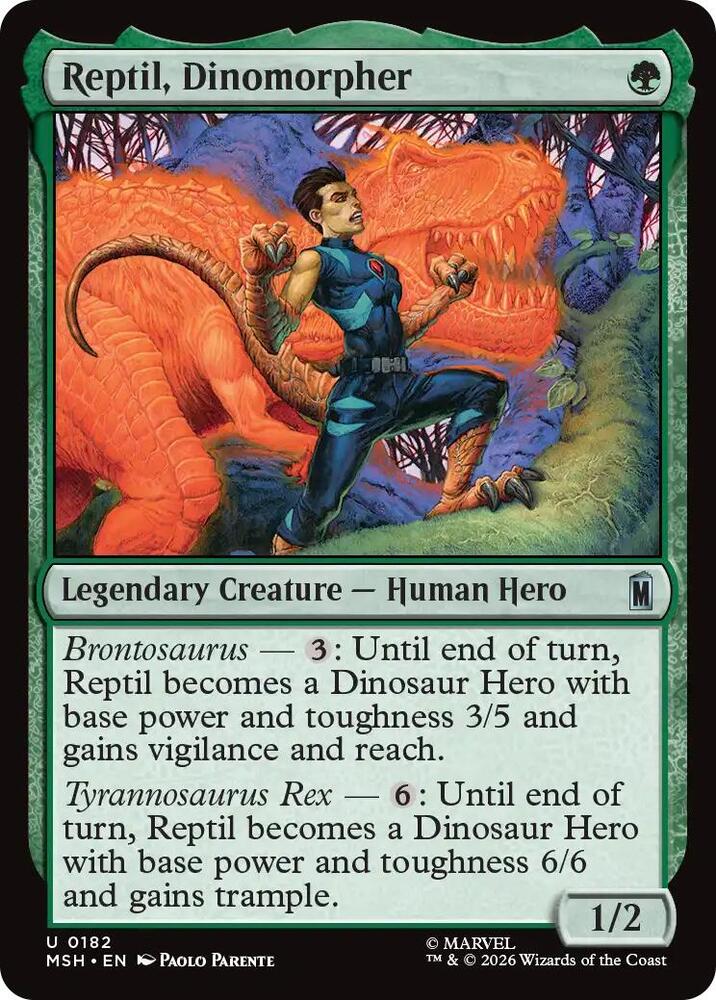 Reptil, Dinomorpher (182) [Marvel Super Heroes] | Boutique FDB TCG