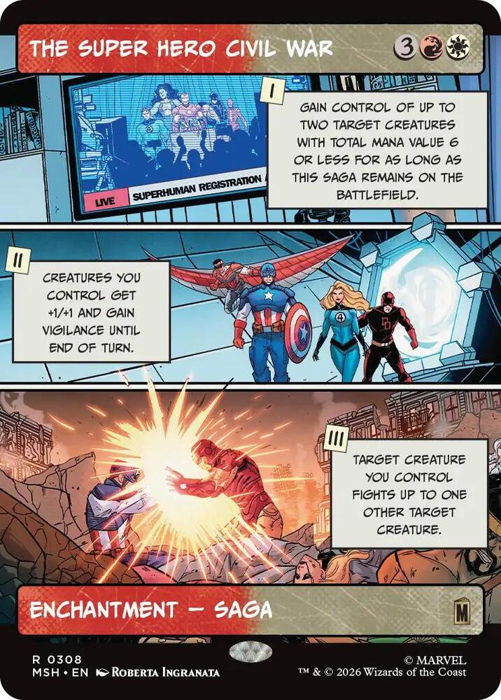 The Super Hero Civil War (Borderless) (308) [Marvel Super Heroes] | Boutique FDB TCG