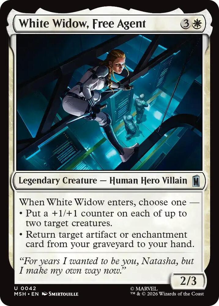White Widow, Free Agent (42) [Marvel Super Heroes] | Boutique FDB TCG