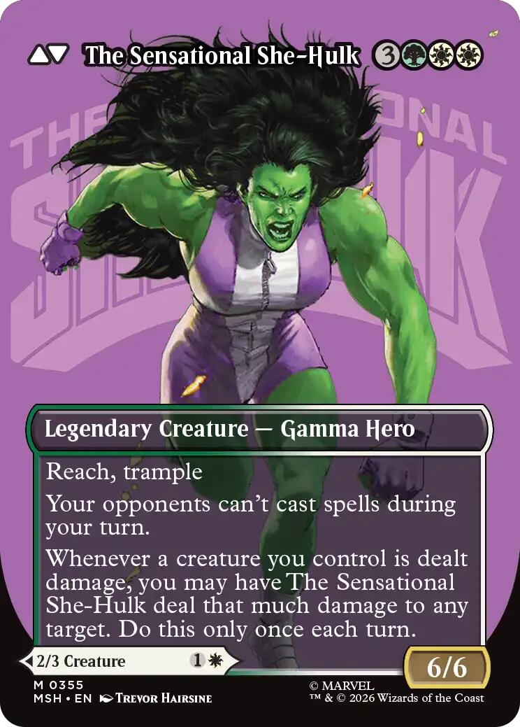 Jennifer Walters // The Sensational She-Hulk (Borderless) (0355) [Marvel Super Heroes] | Boutique FDB TCG