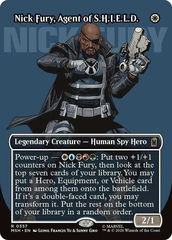 Nick Fury, Agent of S.H.I.E.L.D. (Borderless) (0357) [Marvel Super Heroes] | Boutique FDB TCG