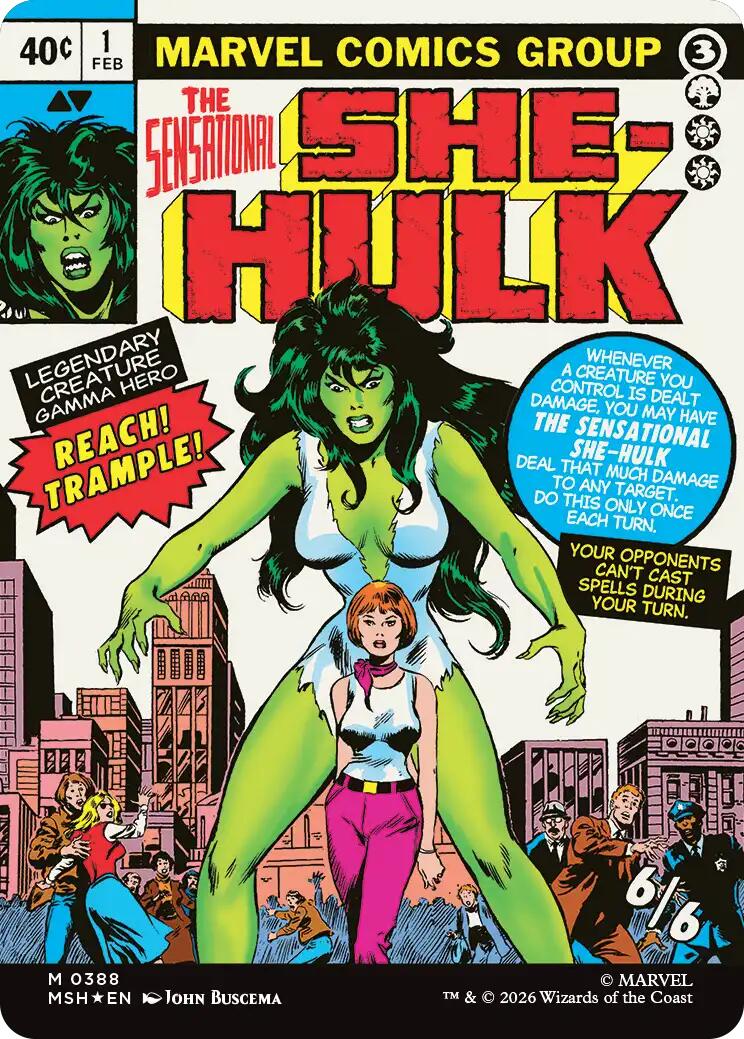 Jennifer Walters // The Sensational She-Hulk (Borderless) (0388) [Marvel Super Heroes] | Boutique FDB TCG