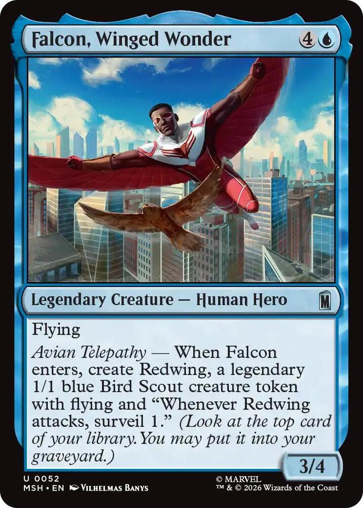 Falcon, Winged Wonder (52) [Marvel Super Heroes] | Boutique FDB TCG
