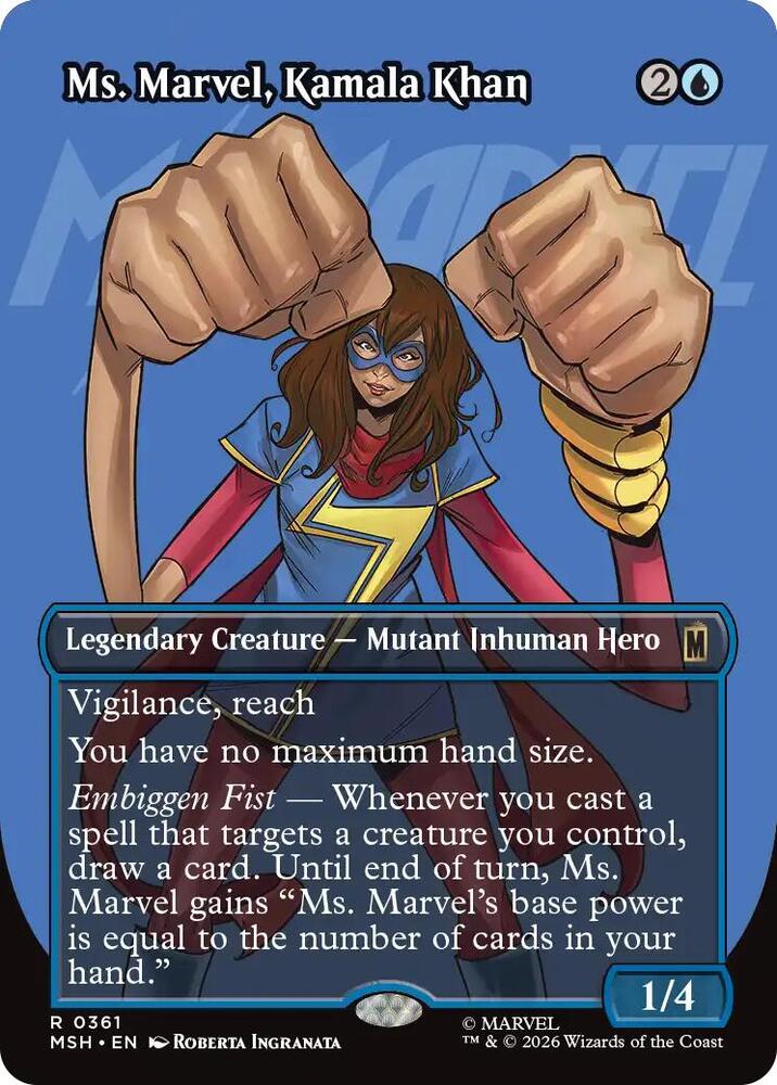 Ms. Marvel, Kamala Khan (Borderless) (361) [Marvel Super Heroes] | Boutique FDB TCG