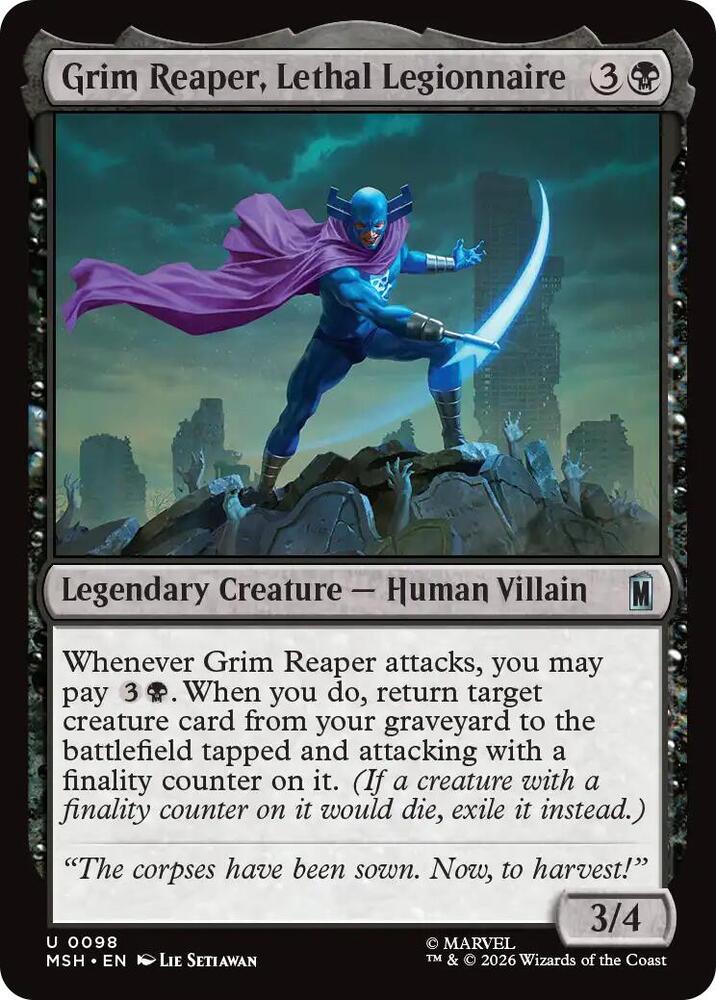 Grim Reaper, Lethal Legionnaire (98) [Marvel Super Heroes] | Boutique FDB TCG