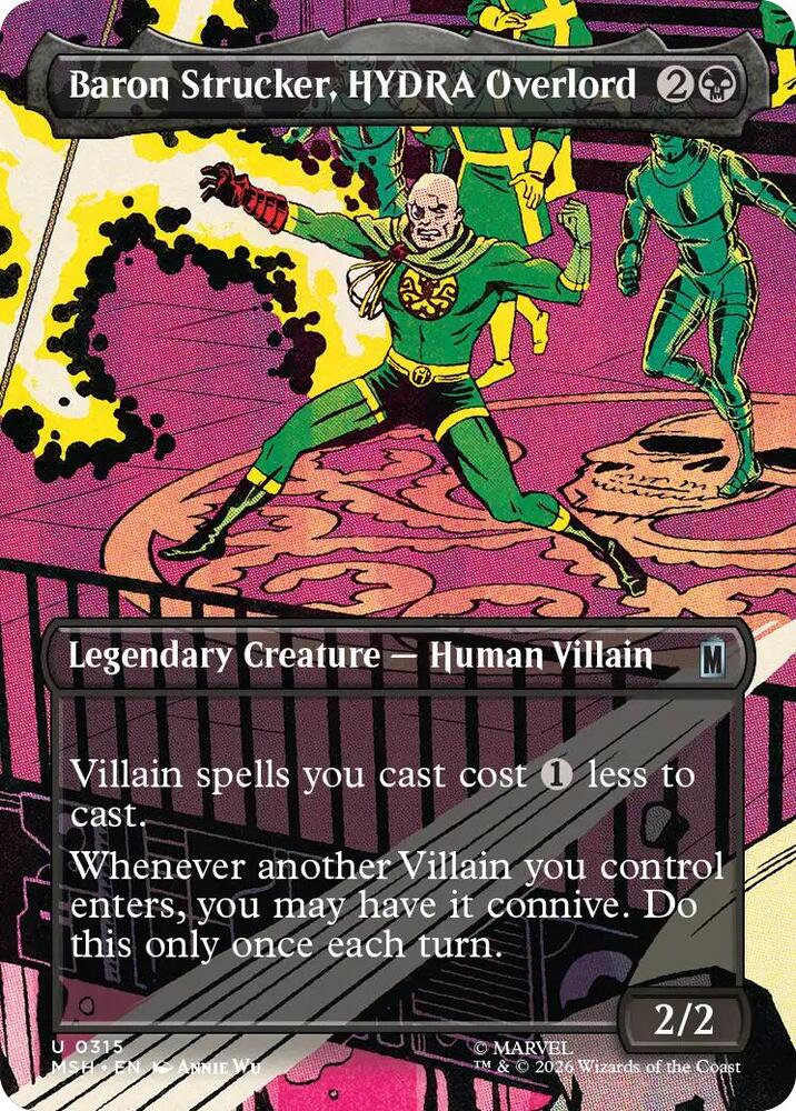 Baron Strucker, HYDRA Overlord (Borderless) (315) [Marvel Super Heroes] | Boutique FDB TCG
