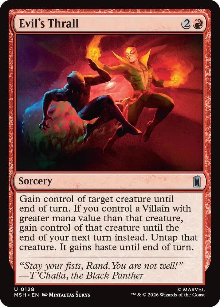 Evil's Thrall (128) [Marvel Super Heroes] | Boutique FDB TCG