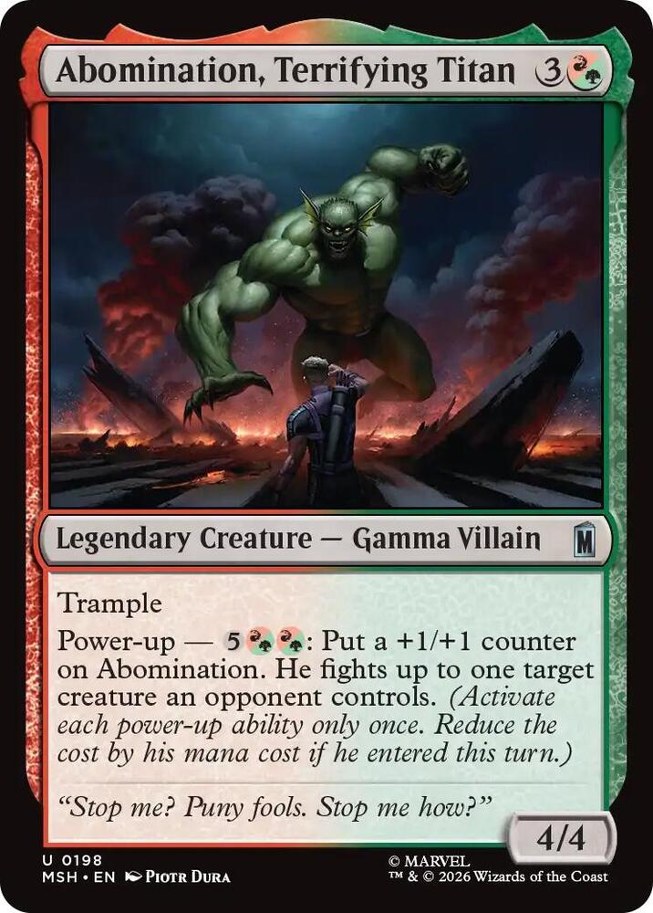 Abomination, Terrifying Titan (198) [Marvel Super Heroes] | Boutique FDB TCG