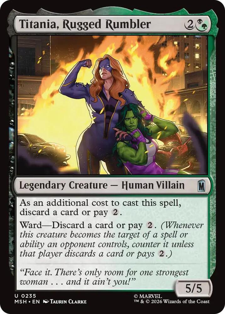 Titania, Rugged Rumbler (235) [Marvel Super Heroes] | Boutique FDB TCG
