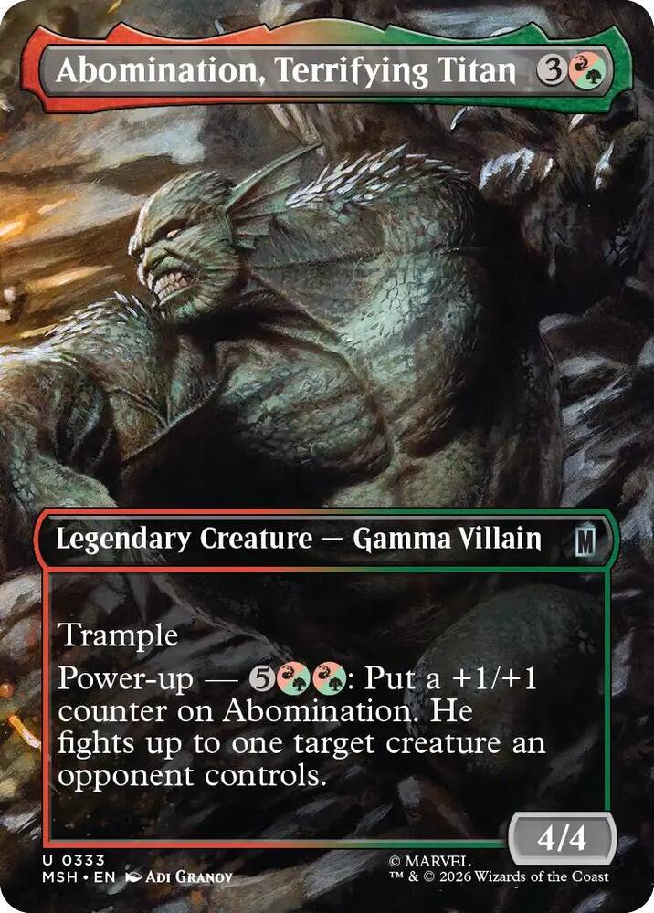 Abomination, Terrifying Titan (Borderless) (333) [Marvel Super Heroes] | Boutique FDB TCG